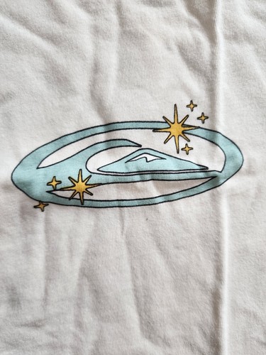 Quiksilver T Shirt Mens L Tofu NATURE MAGIC Cotton Short Sleeve PLANTS NEW - Picture 3 of 7