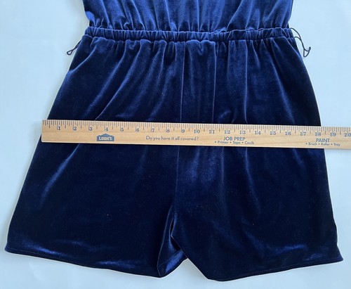 Vineyard Vines Size S Romper Womens Flutter  Sleeve  Navy Blue Velvet Holiday - Picture 10 of 15
