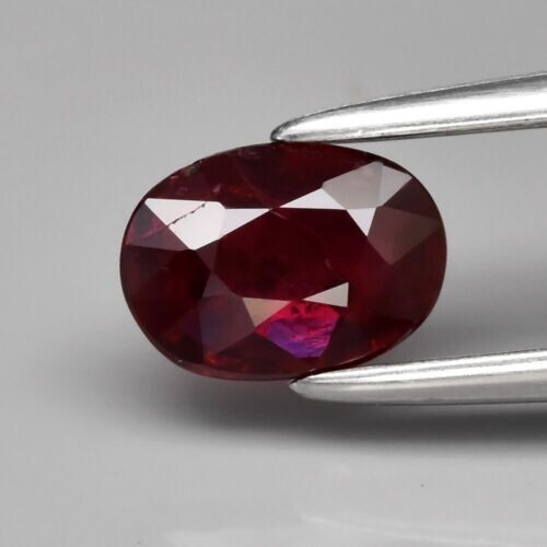 0.53 Ct Natural Red Ruby Unheated Untreated Oval Cut Loose Gemstone See Video!! - Picture 2 of 2