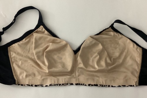 50DD Catherines No Wire Nylon Bralette Bra Animal Print Full Plus Size New NWOT - Picture 6 of 10