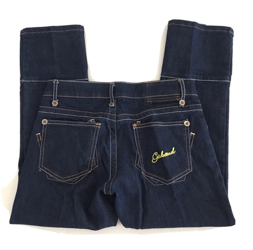 Marithe Francois Girbaud Graphic Print Crop Womens Size 28 Blue Denim Low Rise - Picture 4 of 12