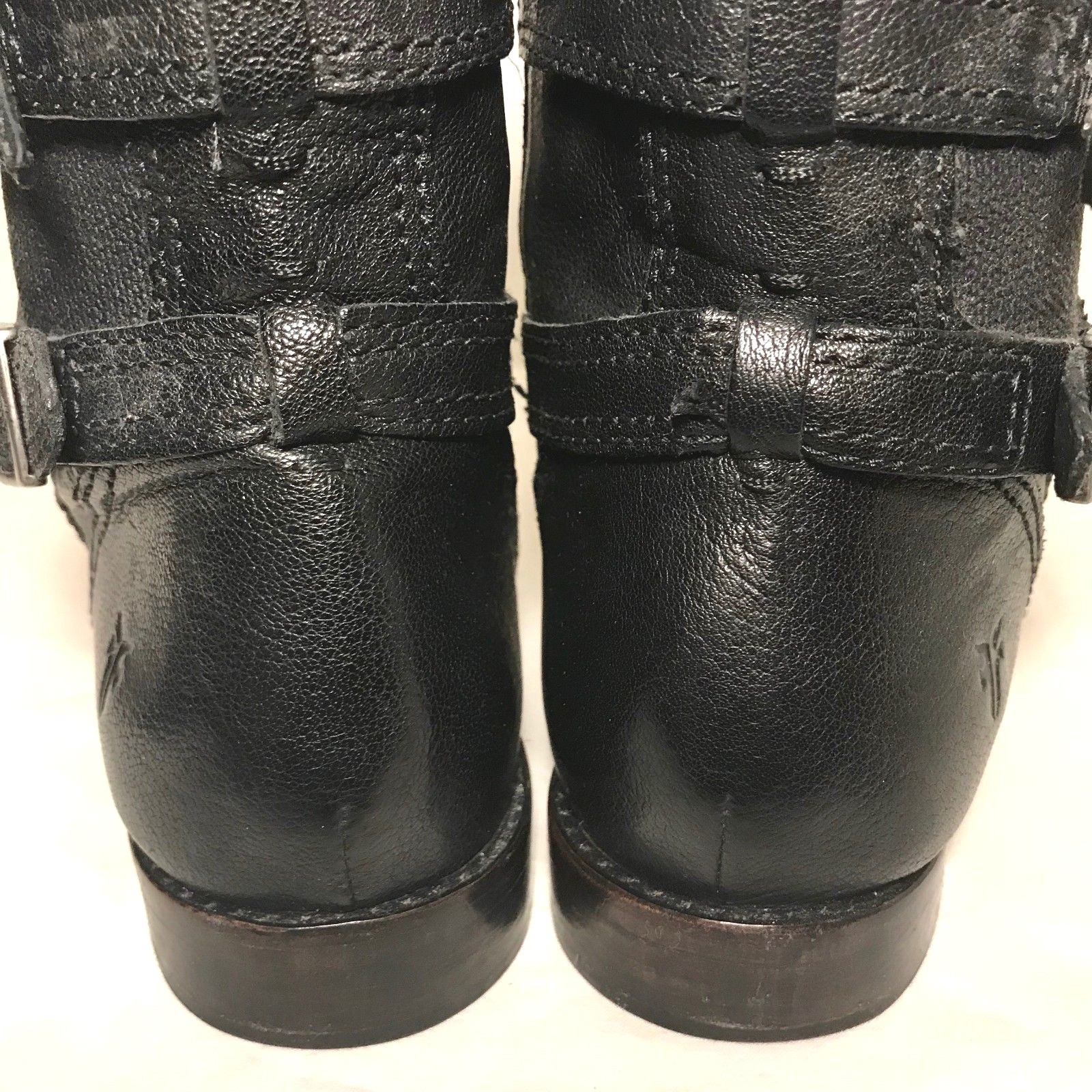 Frye Frye Frye 3474651 Negro Doble Hebilla Bota De Cuero Cremallera Lateral Bota Tobillo Para Mujer 8.5 cf9546 Frye Frye Frye 3474651 Negro Doble Hebilla Bota De Cuero Cremallera Lateral Bota Tobillo Para Mujer 8.5 cf9546