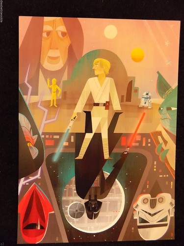 STAR WARS Celebration VII 7 Disney art print postcard Darth Vader Luke Jedi - Picture 3 of 3