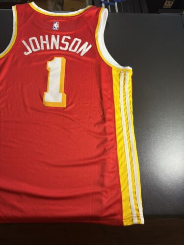 Jalen Johnson Nike Atlanta Hawks Red Jersey Adult L NWT Hot Rare Tags Invest New - Picture 9 of 20
