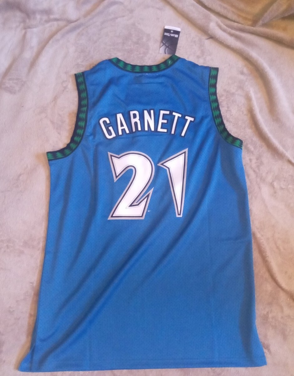 Kevin Garnett Large Blue Minnesota Timberwolves #21 NBA Jersey New