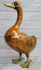 Large Moigniez Garden Pool Home Decor Duck Bird Bronze Statue Sculpture Figure 1