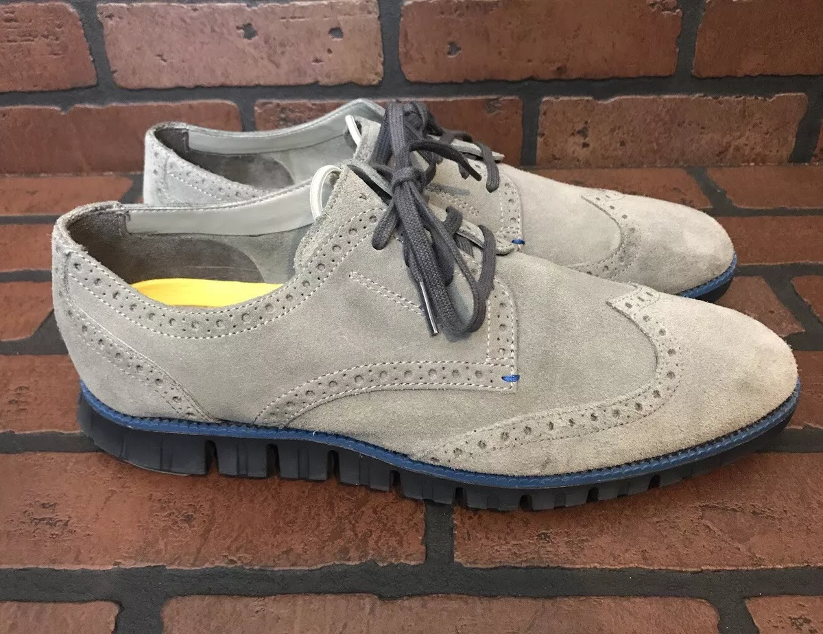 Cole Haan ZEROGRAND Deconstructed Wingtip Gray Suede 10.5 eBay