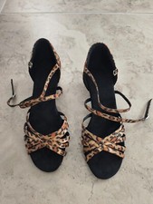 Women Ballroom Latin Dance Shoes Girls Tango Salsa Size 40, 4cm Heel, Suede Sole