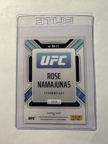 2023 Panini Instant UFC "Breaking Barriers" #BB-21 ROSE NAMAJUNAS Only 215 Made - Bild 3 von 3
