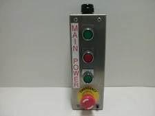 HAMMOND 1435MSSD 4 HOLE ENCLOSURE WITH 4 ALLEN BRADLEY PUSH BUTTONS