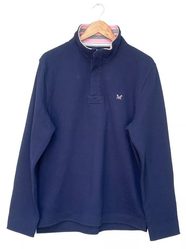 Sudadera de piqué, jersey, camisa de rugby, azul marino M-XL Crew Clothing para hombre - Imagen 17 de 26