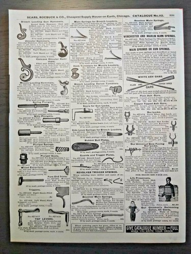 1902 Antique Fishing Rod Art Sears Catalog Page Vintage Print Ad - Picture 3 of 3