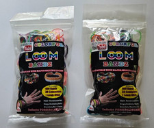 2 Colorful Loom Bandz Rubber Band Bracelet Kit/Refills 1200 pc Total Lead-free