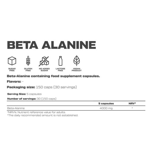 BETA ALANINE 150 capsule - SCITEC NUTRITION - forza, massa muscolare, concentrazione - Foto 4 di 7