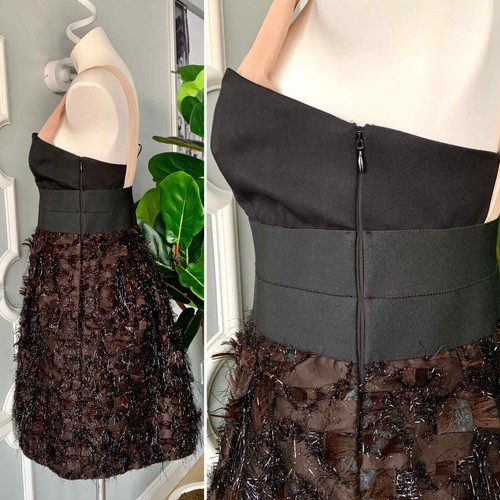 Vestido de cóctel Dorothee Schumacher brillante negro para mujer mediano NUEVO  - Imagen 8 de 13