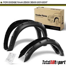 4pcs Pocket Style Fender Flares for Dodge Ram 2500 3500 2010 Front & Rear Side