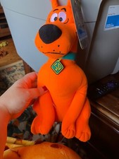 Scooby Doo with Tag Fluorescent Orange/Pink Plush Toy Factory Stuffed LNC