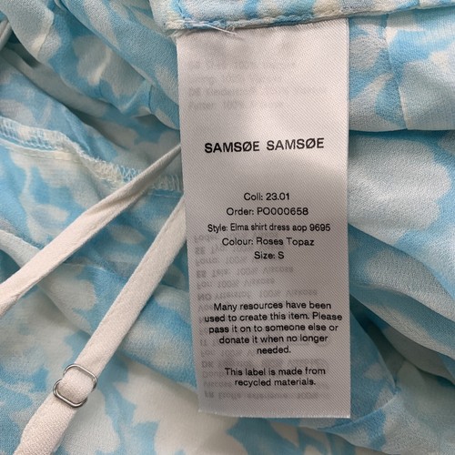 Samsoe Midi-Hemdblusenkleid mit Biesen, Größe S, Rosentopas, blau, UVP 230£ - Bild 18 von 22