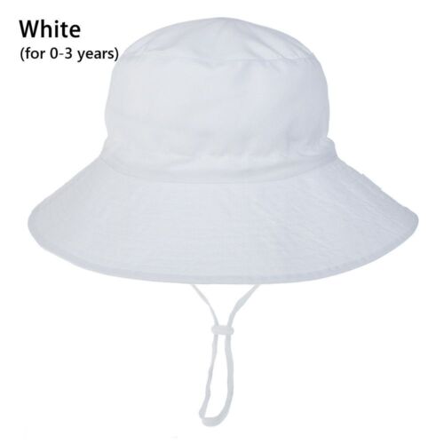 Cover Wide Brim Bucket Hat with Adjustable Chin Strap Baby Sun Hat Beach Cap - Picture 27 of 44