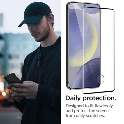 Funda protectora de pantalla de vidrio templado amigable para Samsung Galaxy S24 Plus/Ultra - Imagen 5 de 15
