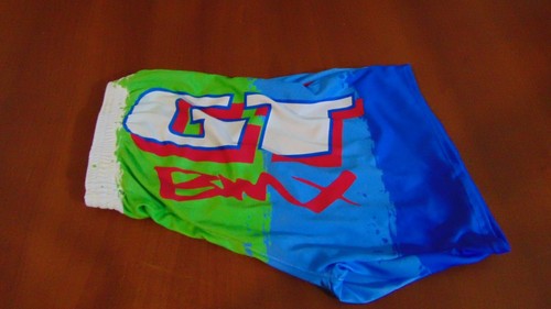 GT PANTALONES CORTOS DE BICICLETA DE LA VIEJA ESCUELA NEÓN BMX BAÚLES PANTALONES CORTOS DE BICICLETA DE CARRERAS BMX AÑOS 80 MIDSCHOOL XL - Imagen 7 de 13