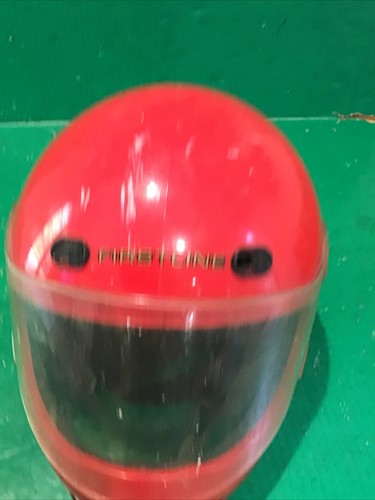 Casco de moto de nieve Firstline Eagle rojo cara completa vintage - Imagen 4 de 11