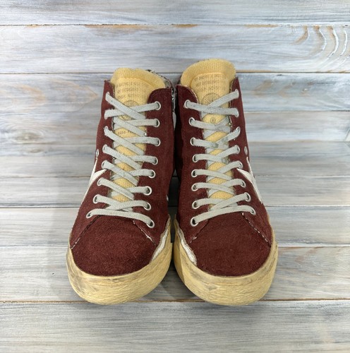 Golden Goose Deluxe Brand Francy Burgundy Mid Women's Sneakers Luxury - Picture 3 of 24