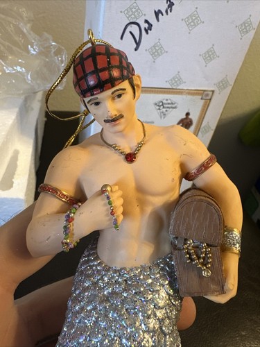 December Diamonds Atlantis Pirate Merman Ornament 2004 With Box Retired - Picture 3 of 12
