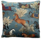 Blue Cushion Cover Arabian Horses Printed 16-24 in