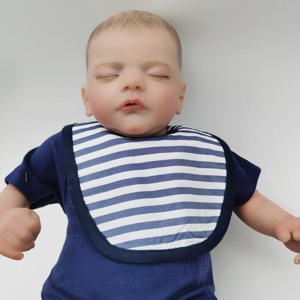 19" Reborn Baby Dolls Real Sleeping Newborn Doll Cloth Body Handmade GIFT US