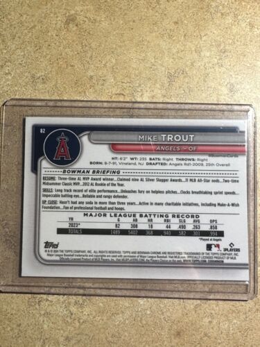 2024 Bowman Chrome Mike Trout Mojo Mega Refractor #82 Angels 🔥 - Picture 2 of 2