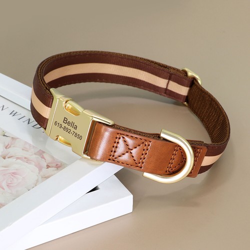 Personalisiertes individuelles Hundehalsband mit Gravur Ausweisschild Namensschild & Telefonnummer - Bild 15 von 22