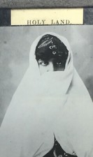 C1900s Glass Lantern Slide Of A Lady In Holy Land Dress