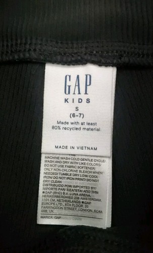 Gap Kids Girls Bike Rib Shorts Black Size S (6-7 y.o.) New - Picture 4 of 5
