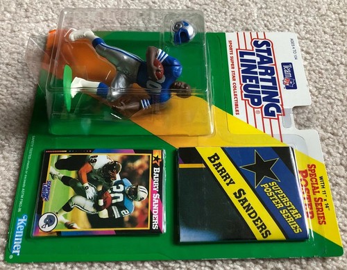 1992 STARTING LINEUP BARRY SANDERS NFL ACTION FIGURE NEW ON CARD “A” - Picture 6 of 12
