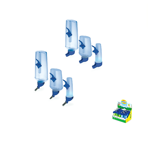 Pets BEVERINO PER UCCELLI WATER DISPENSER PLASTICA ACQUA 50 CL