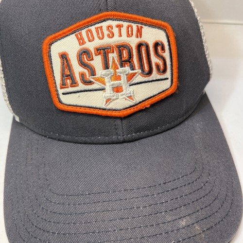 47 Brand Houston Astros Navy Blue Beige Mesh Patch Snapback Hat MLB Baseball - Picture 5 of 10