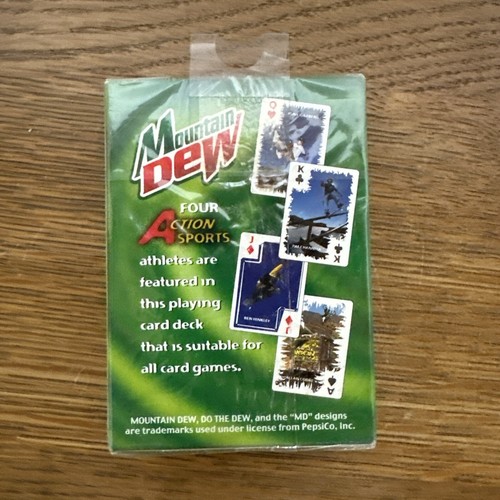 Mountain Dew Four Action Sports Collectible Playing Cards Poker New Sealed USA - Bild 2 von 2