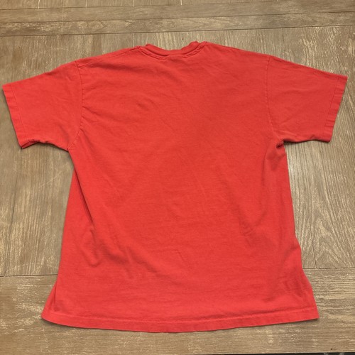 Vintage Single Stitch Return The Wolf To The Wild 80’s Red T Shirt Sz L - Bild 5 von 7