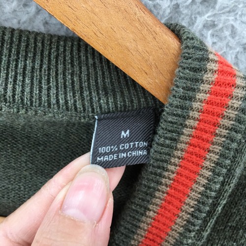 John Bartlett Consensus Sweater Mens M Green Long Sleeve Pullover V-Neck Casual - Picture 7 of 12