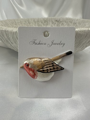 MAGNETIC BROOCH GORGEOUS ROBIN STRONG MAGNET NO HOLES NEW GIFT COAT SCARF - Picture 3 of 5