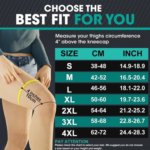 1 Paio Calza Coscia Alta Compressione per Donna e Uomo, 20-30mmHg Senza Punta... - Foto 9 di 17