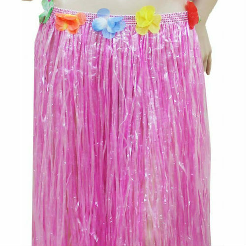 Long Hawaiian Beach Party Grass Skirt Hula Flower Festival Fancy Dress 9 COLOURS - Picture 13 of 15