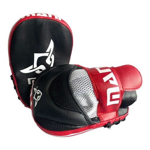 MANI RED & BLACK CURVED KIDS FOCUS MITTS - Picture 2 of 3