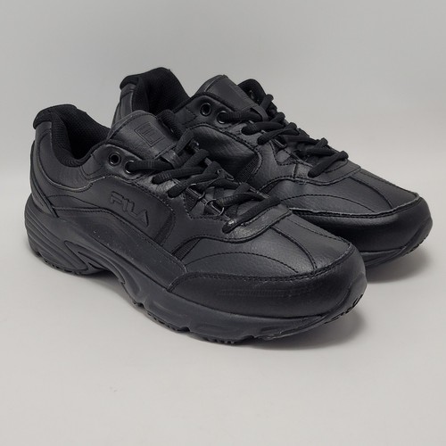 Fila Memory Workshift rutschfeste niedrige Damen-Ledersneaker schwarz Größe 9 - Bild 2 von 12