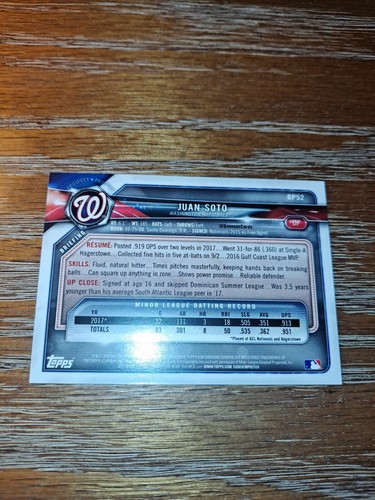 2018 juan soto us104 rc rookie mint 9-10 - Picture 6 of 6