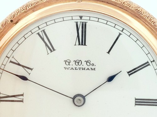 Rare 1889 WALTHAM 11J 6s Gr. H - 3-Color 14k Gold Hunter Pocket Watch RP=7, Runs - Picture 7 of 20