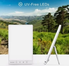Arealer Light Therapy Lamp, UV-Free 10000 Lux LED Light, Touch Control