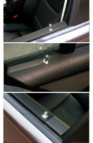 4Pcs Car Door Lock Pins Knob Ring Trim Cover With Logo For BMW Dodge Benz MINI - Picture 6 of 6