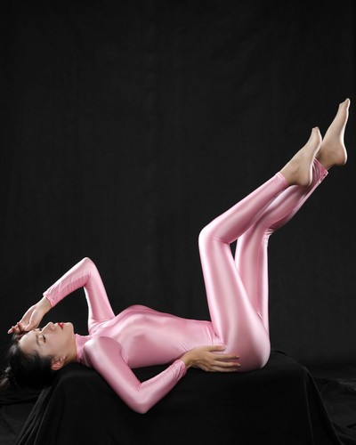 Plus Mujeres Body Satinado Brillante Unitard Disfraces 2 Vías Cremallera Leotardo Mono - Imagen 27 de 33